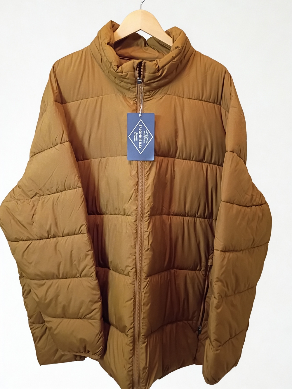 St. Johns Bay Monk Brown Puffer Winter Jacket Coat BIG & TALL MENS 4XL NEW